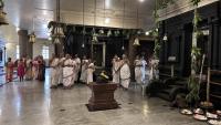 Mahamangalarati at  Shrimat Pandurangashram Swamiji Sannidhi and Paduka pujan